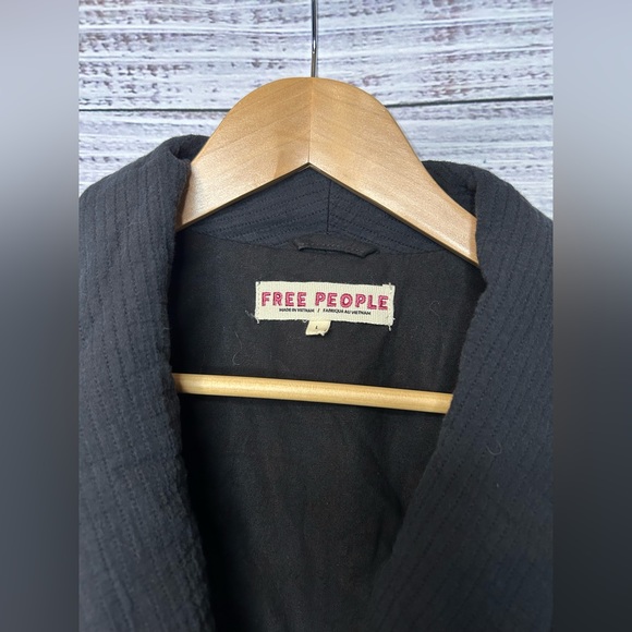 Free People EUC Oversized Rowan Blazer Black - Picture 6 of 12